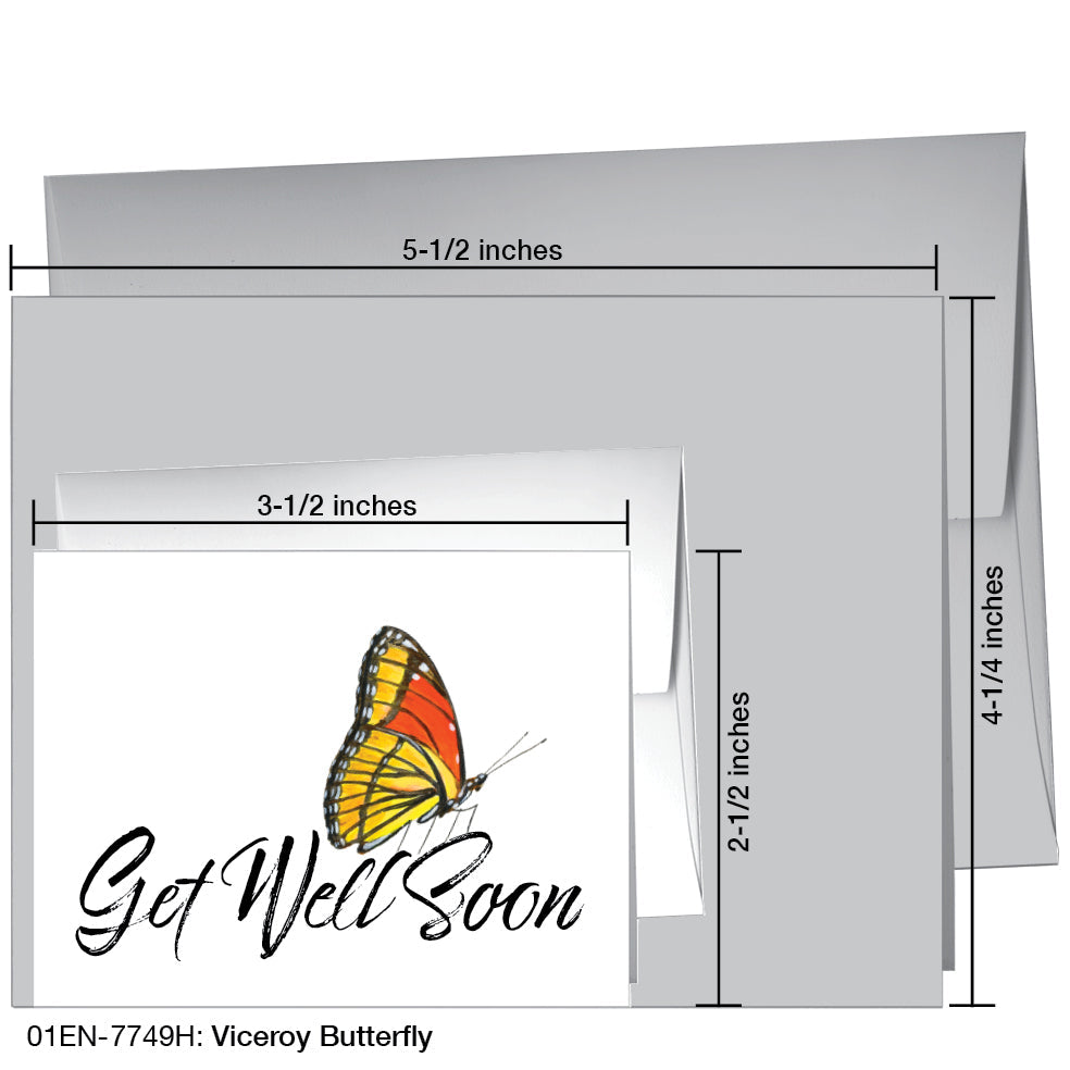 Viceroy Butterfly, Greeting Card (7749H), Enclosure, www.printedcanvas.com