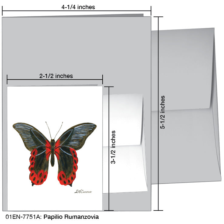 Papilio Rumanzovia, Greeting Card (7751A), Enclosure Card, www.printedcanvas.com
