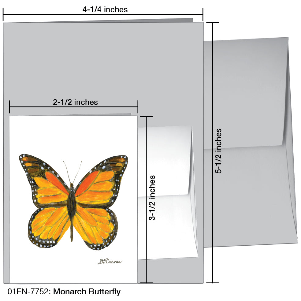 Monarch Butterfly, Greeting Card (7752B), Enclosure Card, www.printedcanvas.com