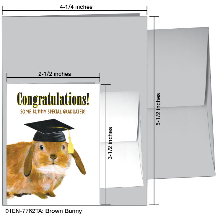 Brown Bunny, Greeting Card (7762TA), Enclosure, www.printedcanvas.com