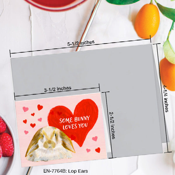Lop Ears, Greeting Card (7764B), Enclosure, www.printedcanvas.com
