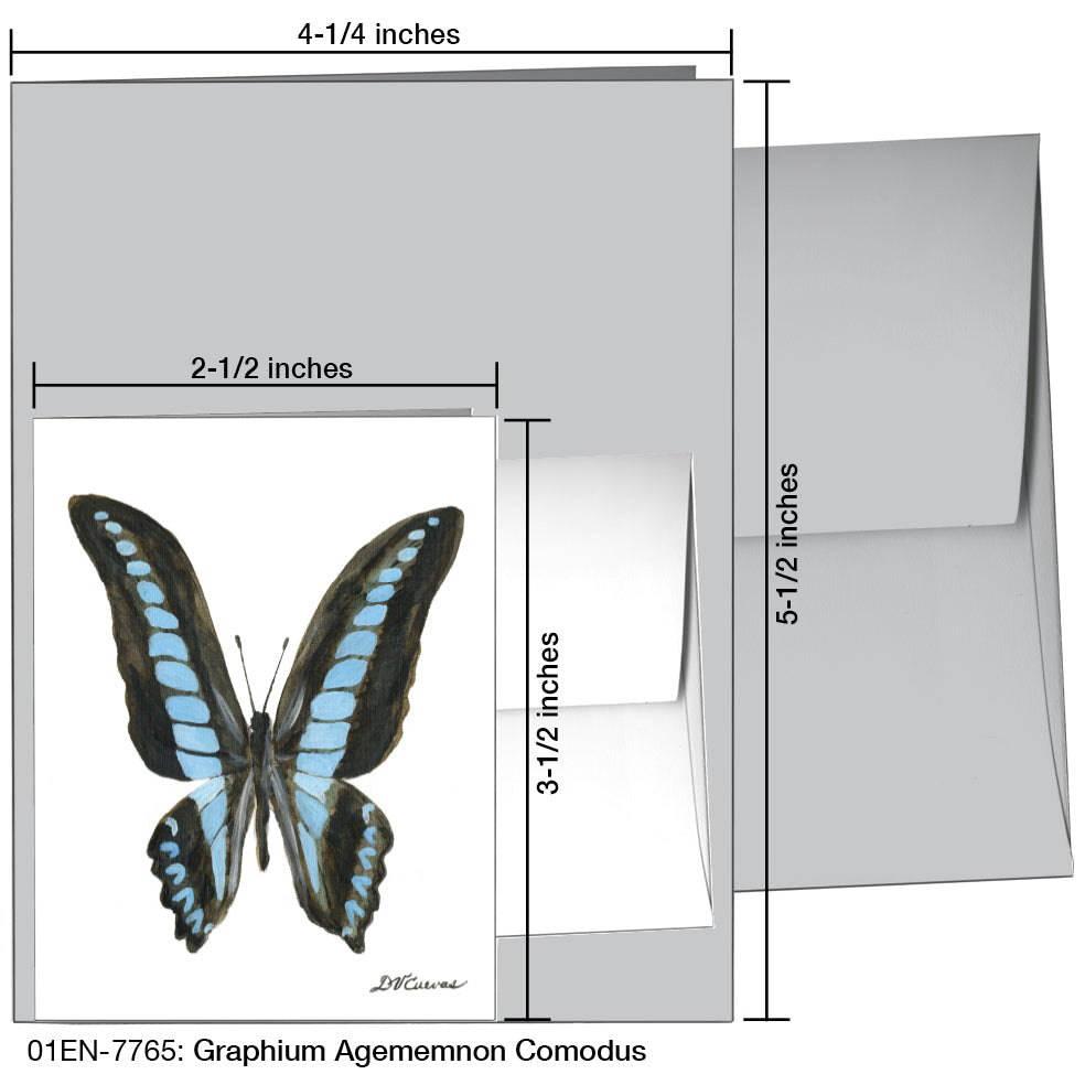 Graphium Agememnon Comodus, Greeting Card (7765A), Enclosure Card, www.printedcanvas.com