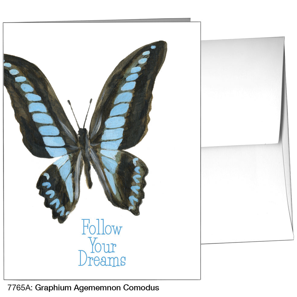 Graphium Agememnon Comodus, Greeting Card (7765A), A2, printedcanvas.com