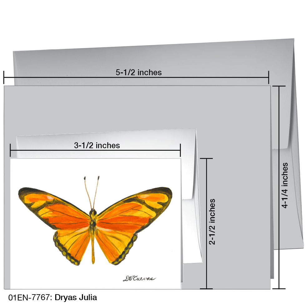 Dryas Julia, Greeting Card (7767B), Enclosure, www.printedcanvas.com