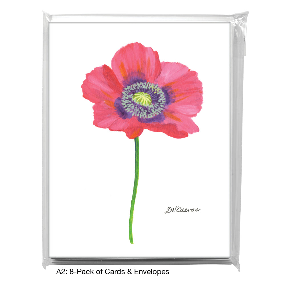 Poppy Cool Hue, Greeting Card (7774A), A2 8-Pack, printedcanvas.com
