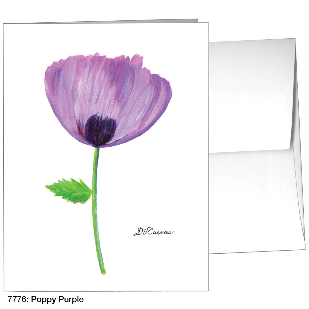 Poppy Purple, Greeting Card (7776), A2, printedcanvas.com