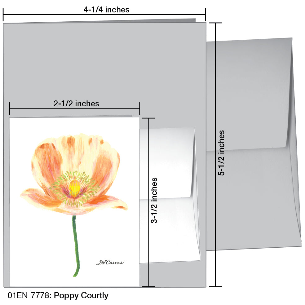 Poppy Courtly, Greeting Card (7778C), Enclosure, www.printedcanvas.com