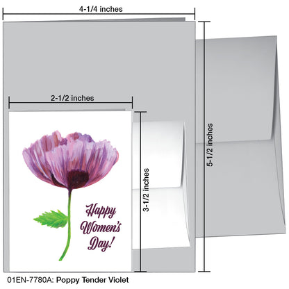 Poppy Tender Violet, Greeting Card (7780A)
