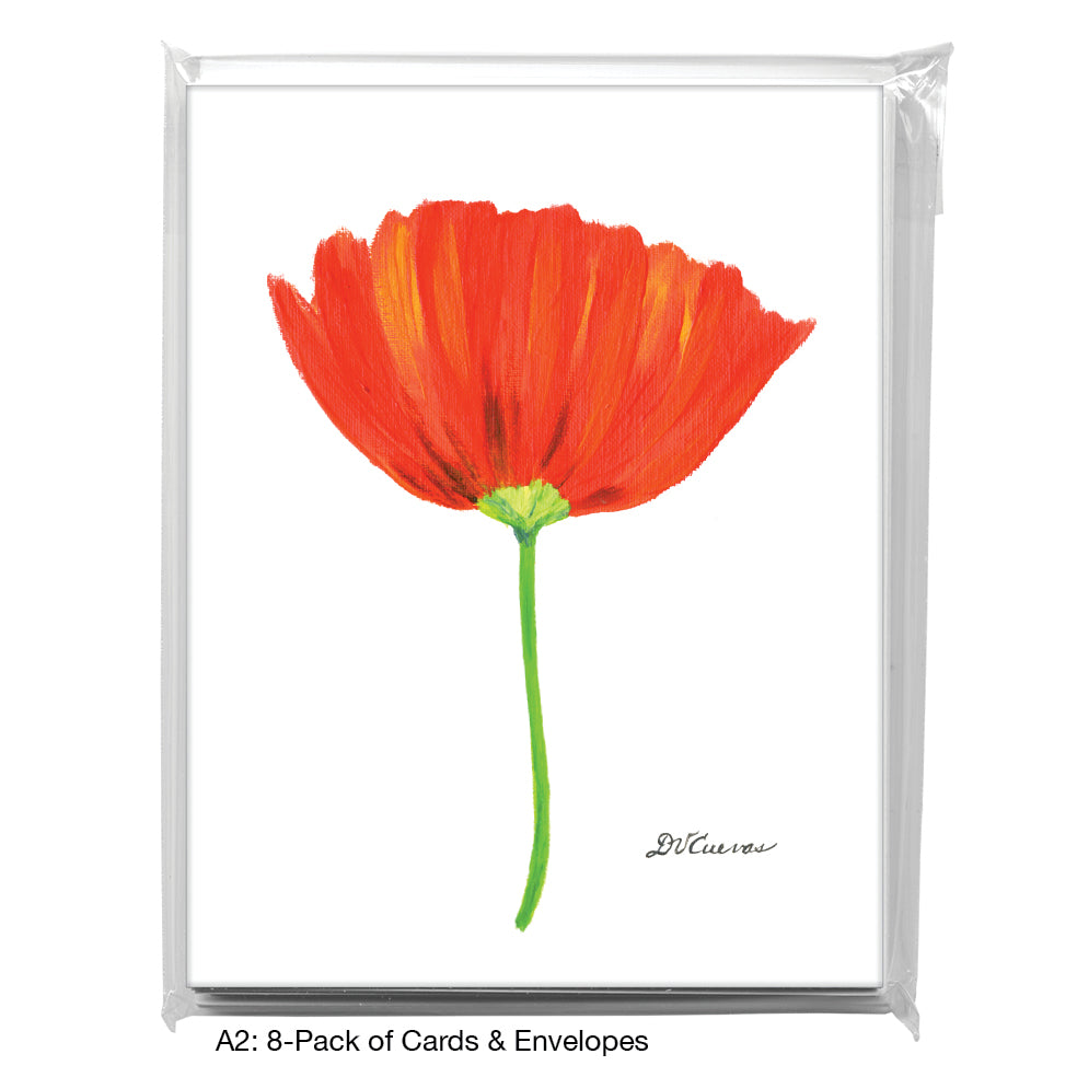 Poppy Devoted, Greeting Card (7782), A2 8-Pack, printedcanvas.com