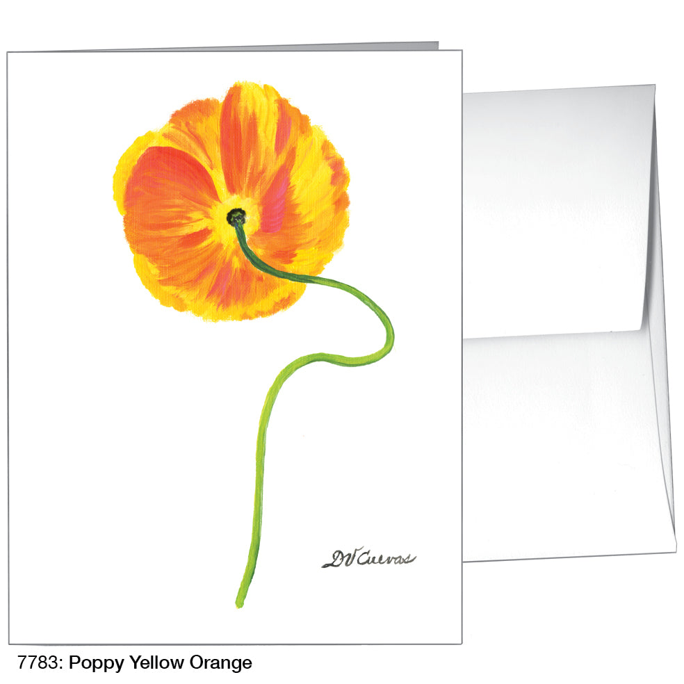 Poppy Yellow Orange, Greeting Card (7783), A2, printedcanvas.com