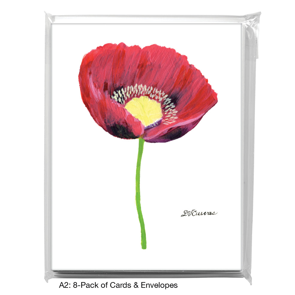 Poppy Supreme, Greeting Card (7784), A2 8-Pack, printedcanvas.com