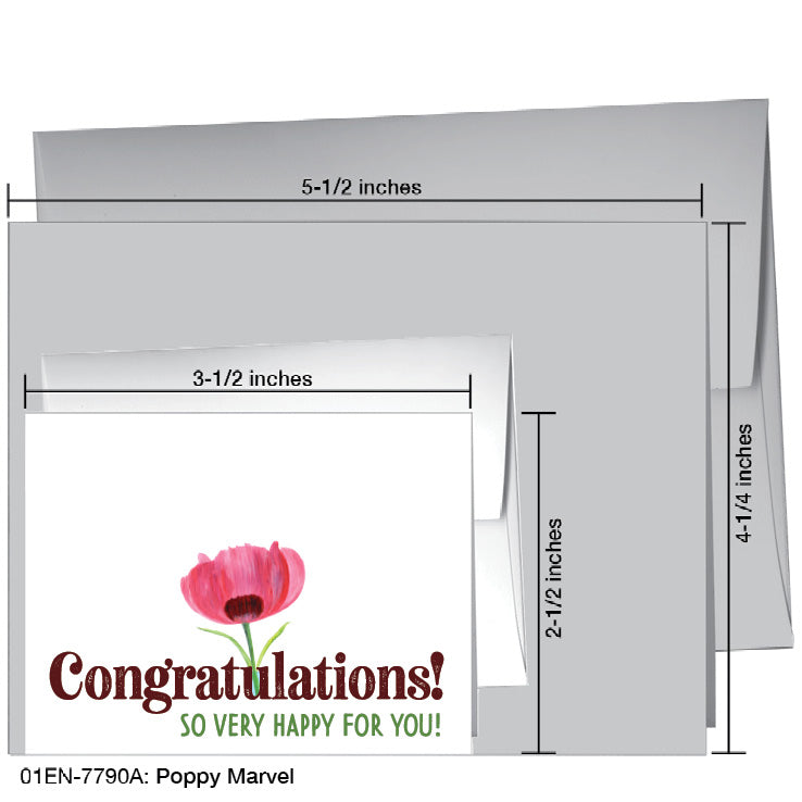 Poppy Marvel, Greeting Card (7790A), Enclosure Card, www.printedcanvas.com