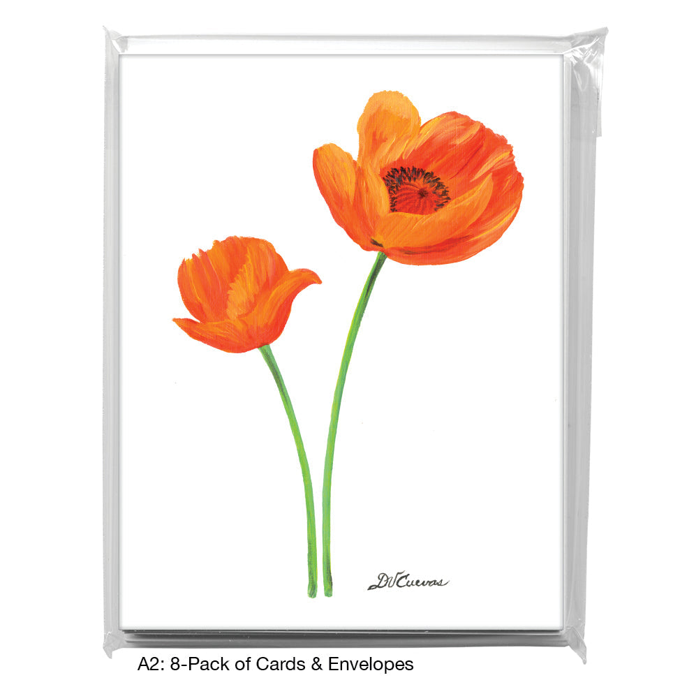Poppy Admiration, Greeting Card (7793), A2 8-Pack, printedcanvas.com