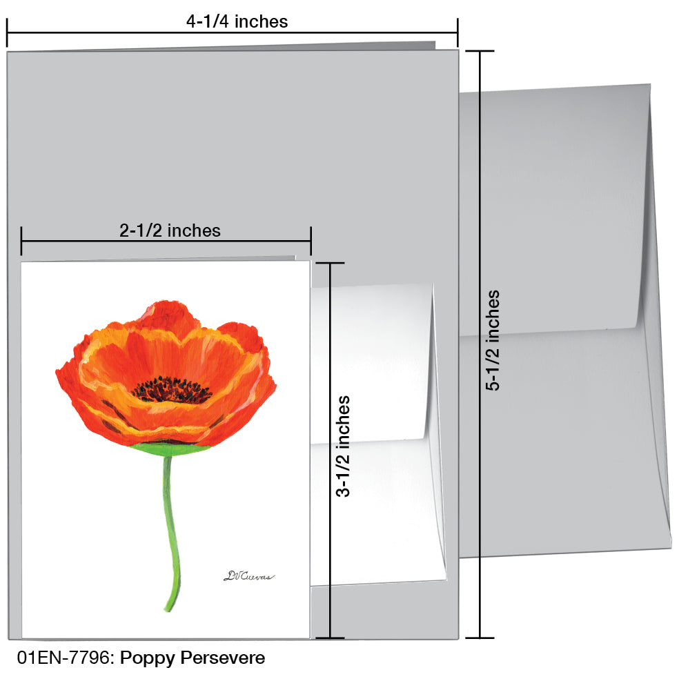 Poppy Persevere, Greeting Card (7796), Enclosure, printedcanvas.com