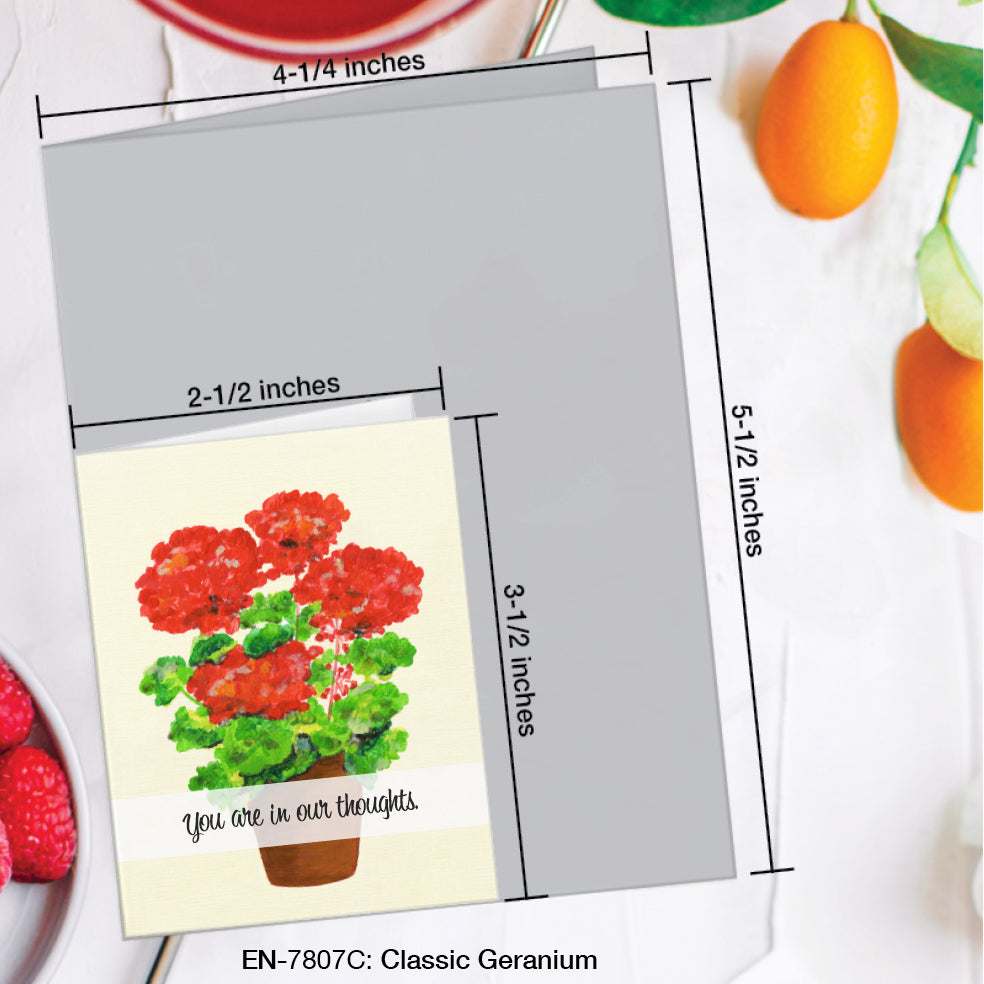 Classic Geranium, Greeting Card (#7807C)