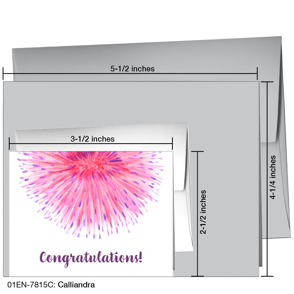Calliandra, Greeting Card (7815C), Enclosure, www.printedcanvas.com