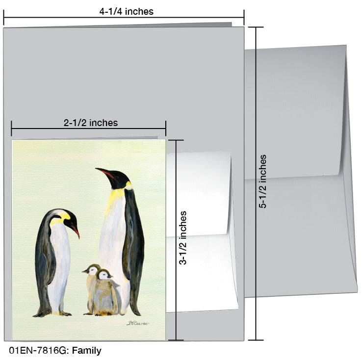 Family, Greeting Card (7816G), Enclosure Card, www.printedcanvas.com