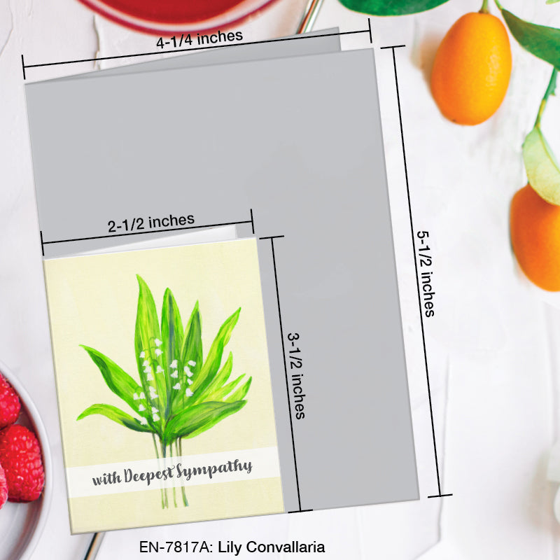 Lily Convallaria, Greeting Card (7817A), Enclosure, www.printedcanvas.com