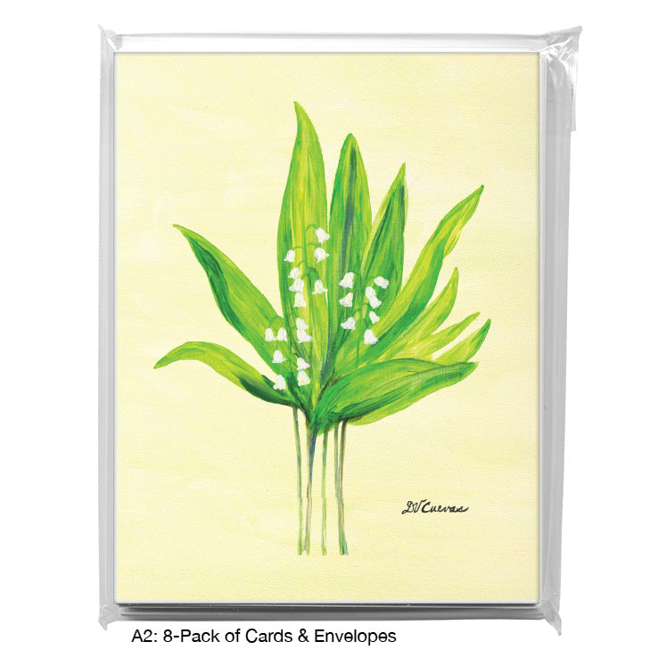 Lily Convallaria, Greeting Card (#7817B), A2 Card 8-Pack, www.printedcanvas.com