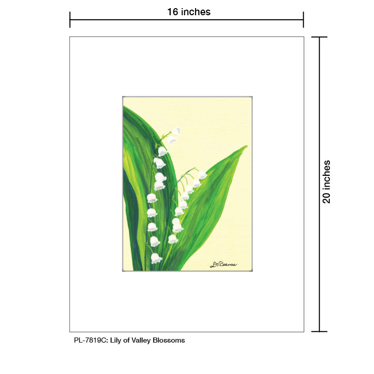 Lily of the Valley Blossoms, Print (#7819C), Printe Matted, www.printedcanvas.com