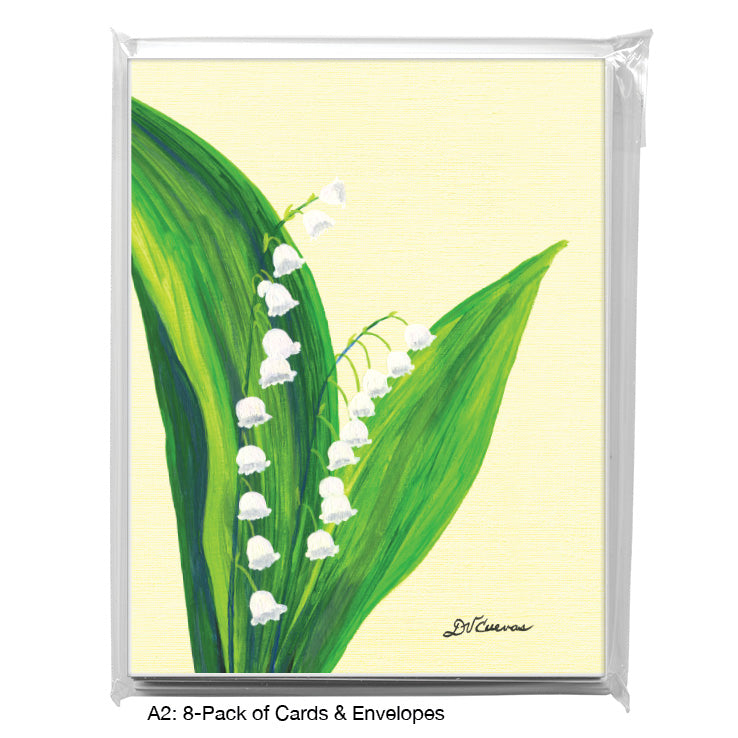 Lily of the Valley Blossoms, Greeting Card (7819C), A2 Card 8-Pack, www.printedcanvas.com