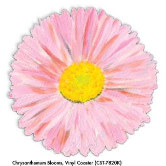 Chrysanthemum Blooms, Vinyl Coaster (CST-7820K) - Printed Canvas