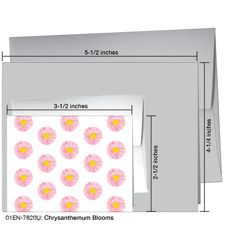 Chrysanthemum Blooms, Greeting Card (7820U), Enclosure, www.printedcanvas.com