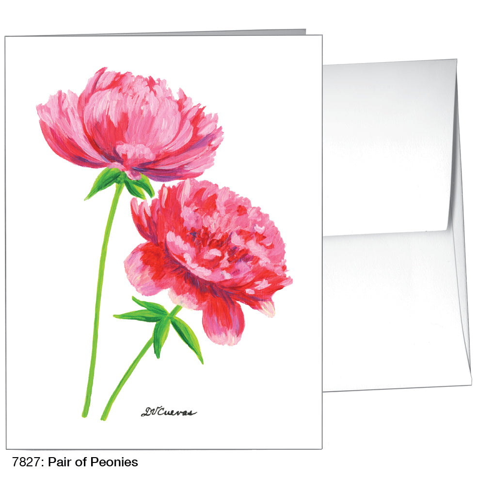 Pair of Peonies, Greeting Card (7827), A2, printedcanvas.com