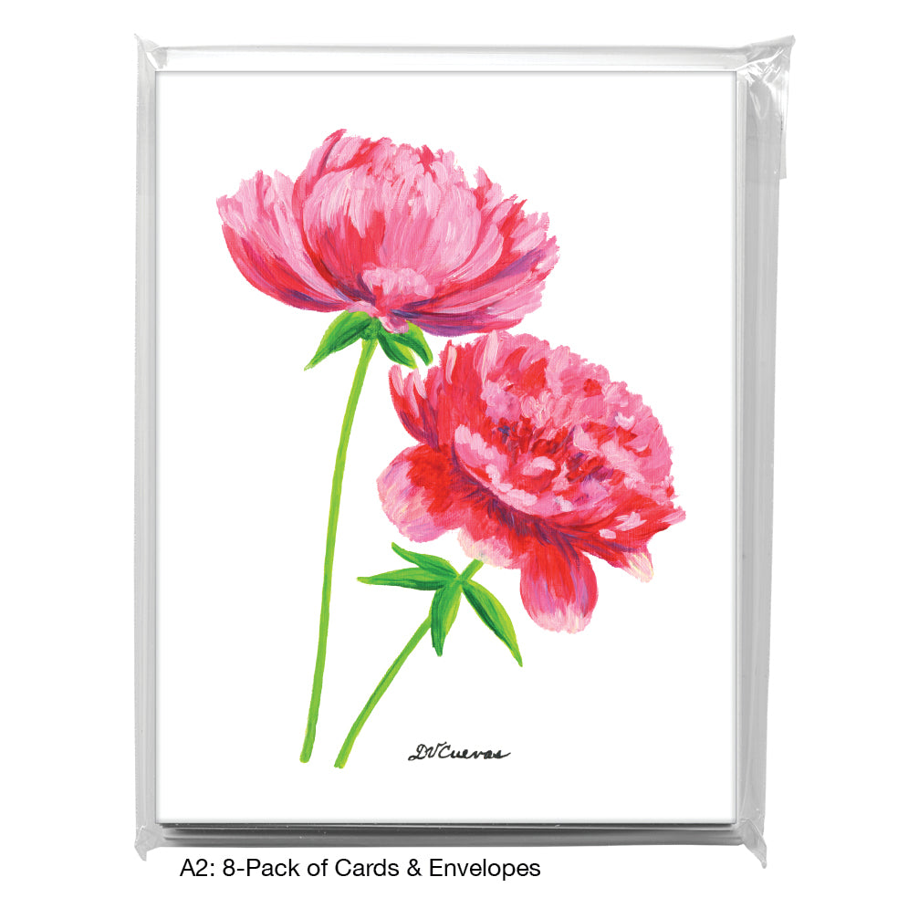 Pair of Peonies, Greeting Card (7827), A2 8-Pack, printedcanvas.com