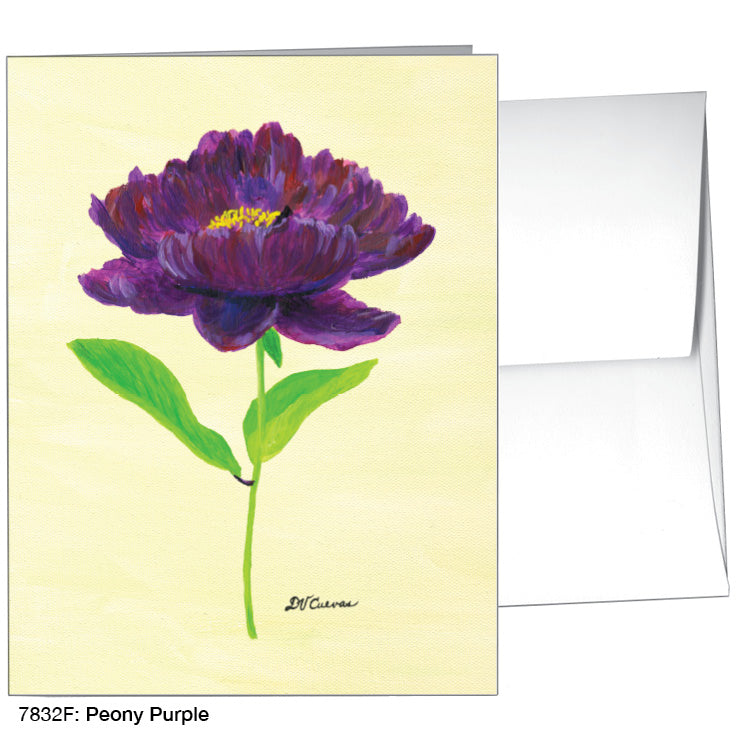 Peony Purple, Greeting Card (7832F), A2 Card, printedcanvas.com