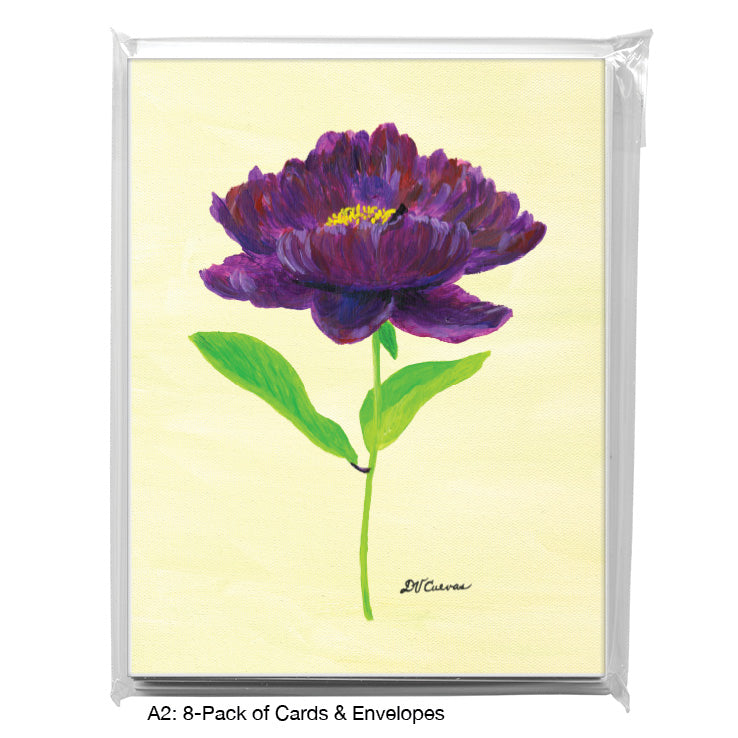 Peony Purple, Greeting Card (7832F), A2 8-Pack, printedcanvas.com