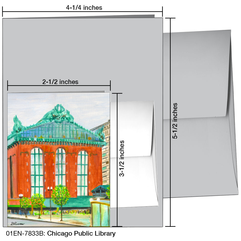 Chicago Public Library, Greeting Card (7833B), Enclosure, printedcanvas.com