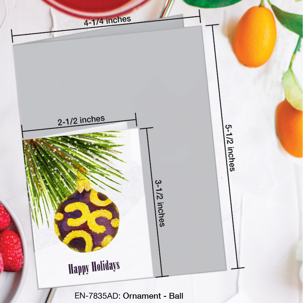 Ornament - Ball, Greeting Card (#7835AD)