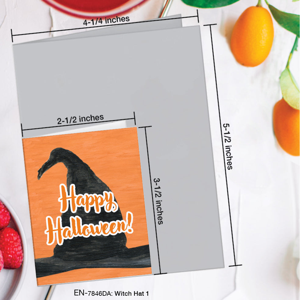 Witch Hat 1, Greeting Card (#7846DA)