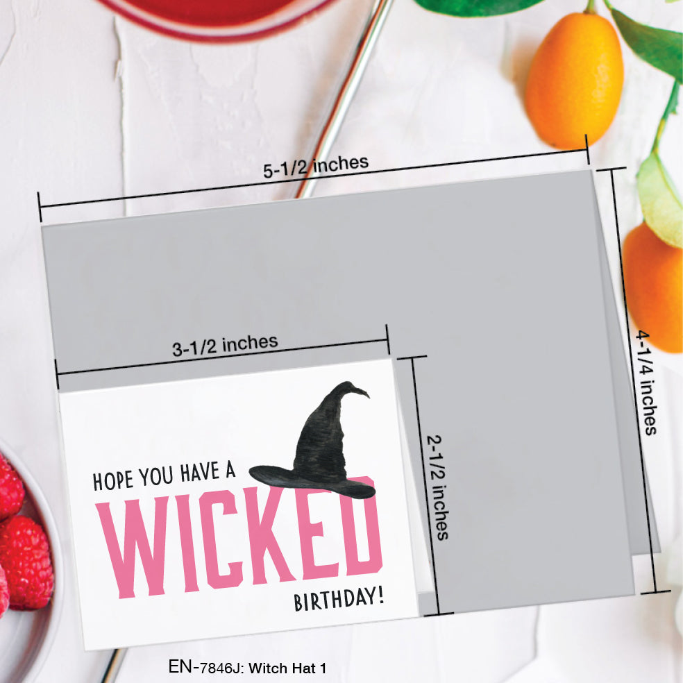 Witch Hat 1, Greeting Card (#7846J)