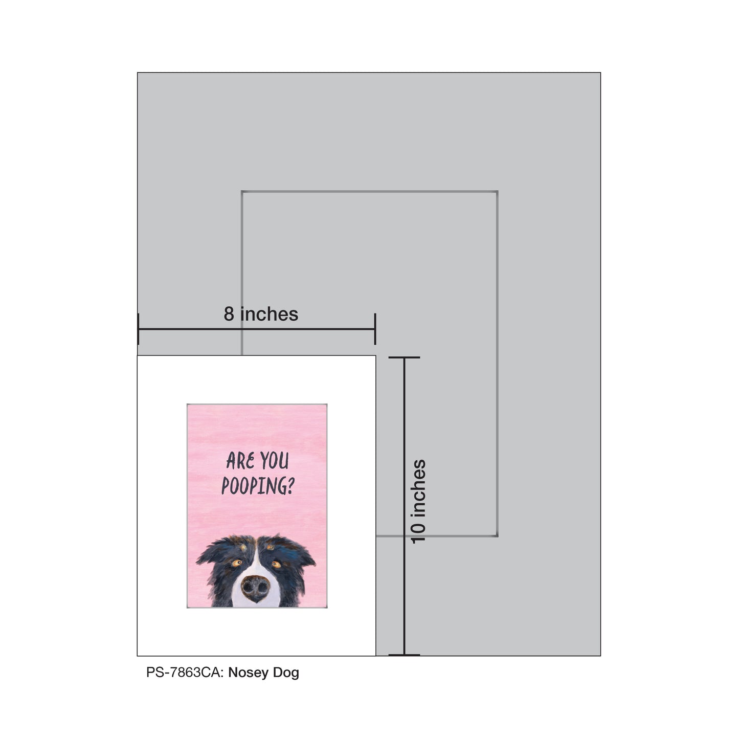Nosey Dog, Print (#7863CA)