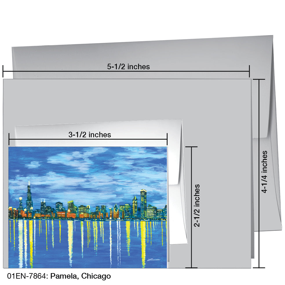 Pamela, Chicago, Greeting Card (7864A), Enclosure Card, www.printedcanvas.com