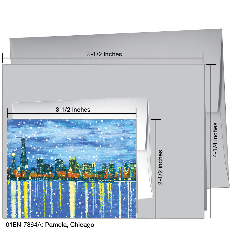 Pamela, Chicago, Greeting Card (7864B), Enclosure, www.printedcanvas.com