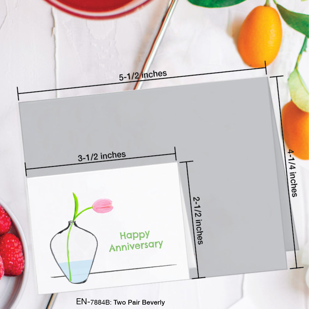 Tulips Pair Beverly, Greeting Card (#7884B)