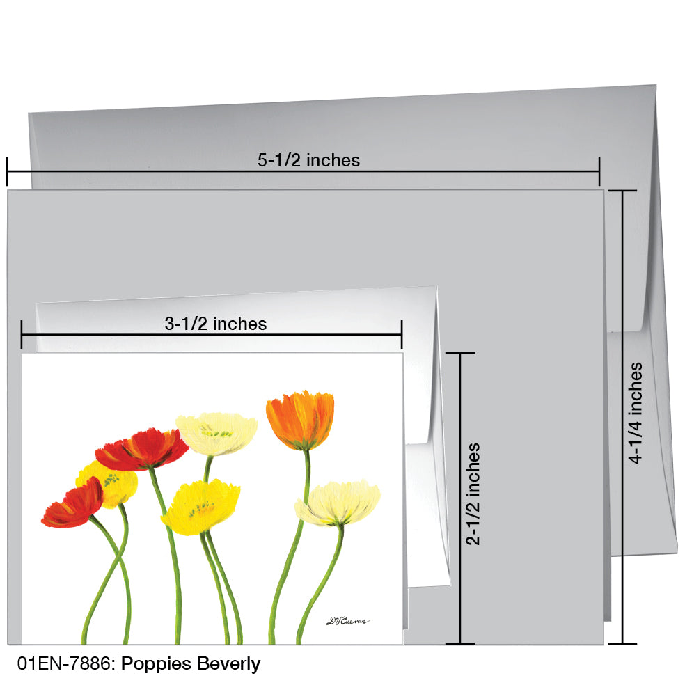 Poppies Beverly, Greeting Card (7886), Enclosure, printedcanvas.com