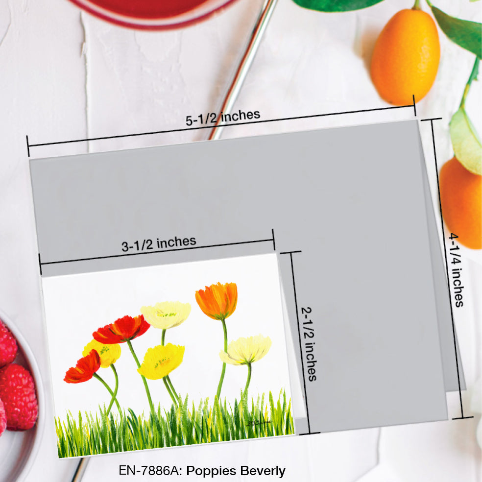 Poppies Beverly, Greeting Card (#7886A)