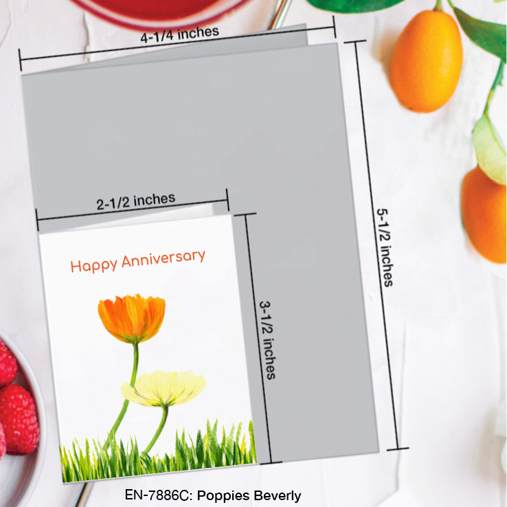 Poppies Beverly, Greeting Card (#7886C)