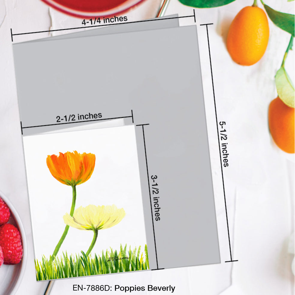 Poppies Beverly, Greeting Card (#7886D)