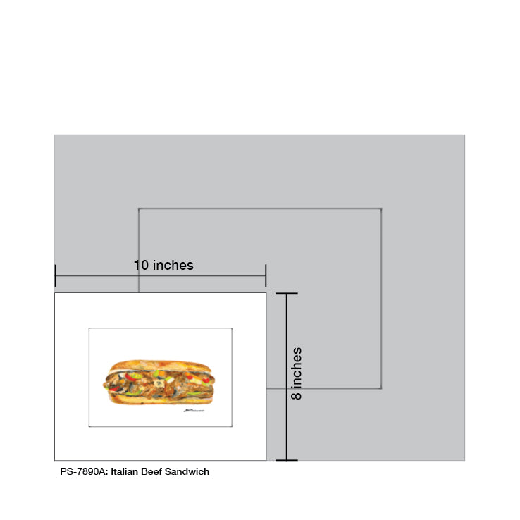 Italian Beef Sandwich, Print (#7890A)