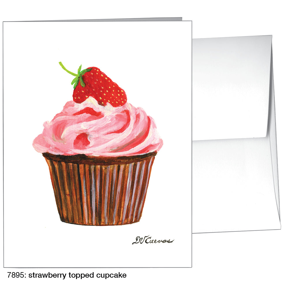 Strawberry Topped Cupcake, Greeting Card (7895), A2, printedcanvas.com