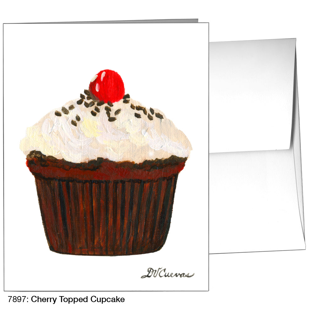 Cherry Topped Cupcake, Greeting Card (7897), A2, printedcanvas.com