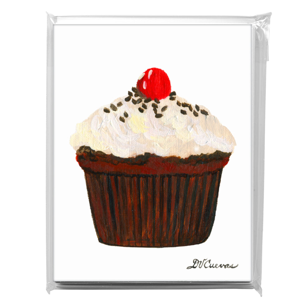 Cherry Topped Cupcake, Greeting Card (7897), A2 8-Pack, printedcanvas.com