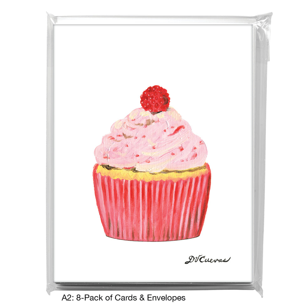 Raspberry Cupcake, Greeting Card (7900), A2 8-Pack, printedcanvas.com