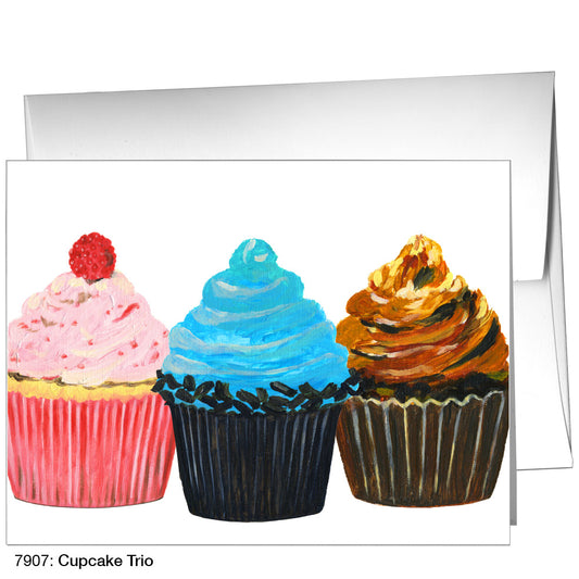 Cupcake Trio, Greeting Card (7907)