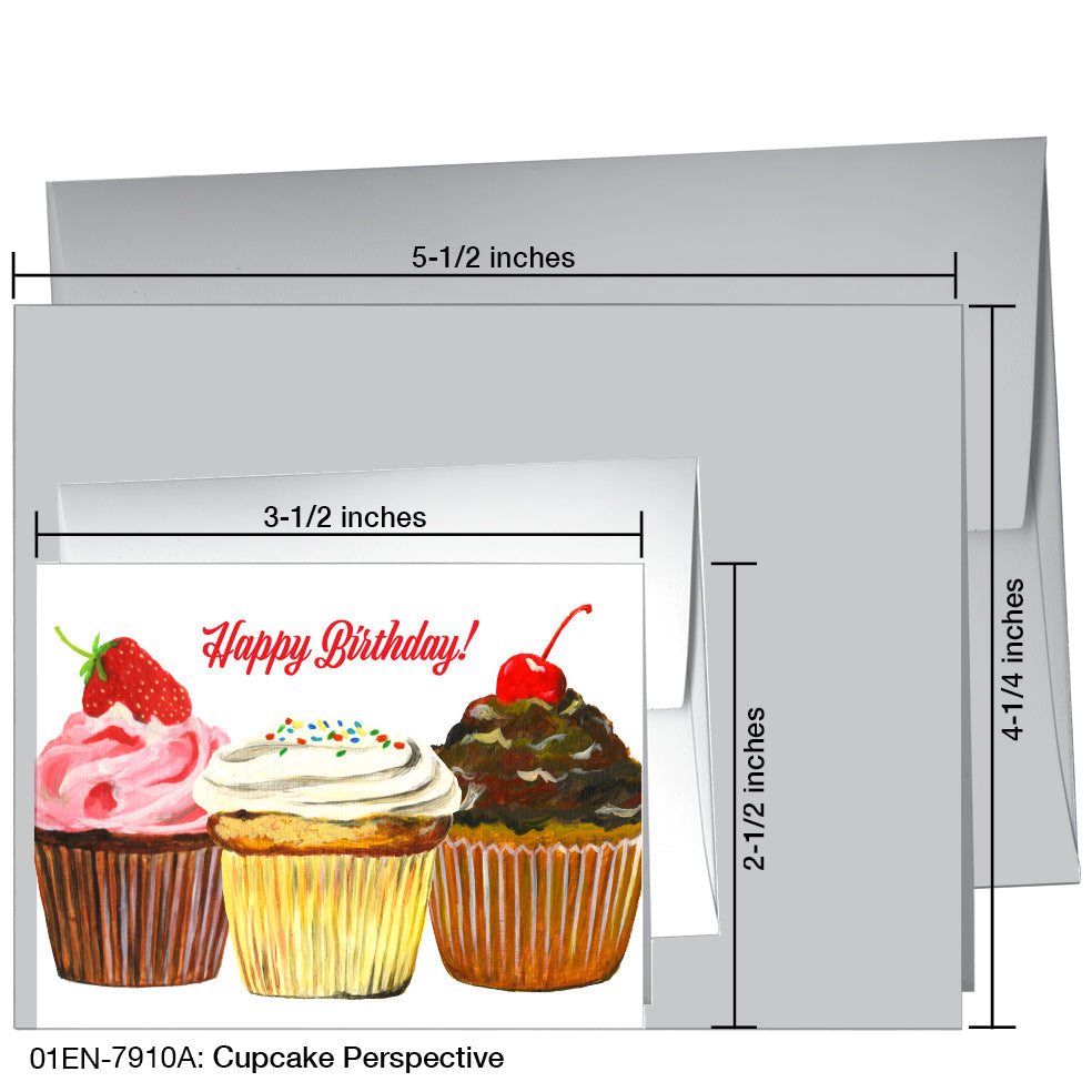 Cupcake Perspective, Greeting Card (7910A), Enclosure, www.printedcanvas.com